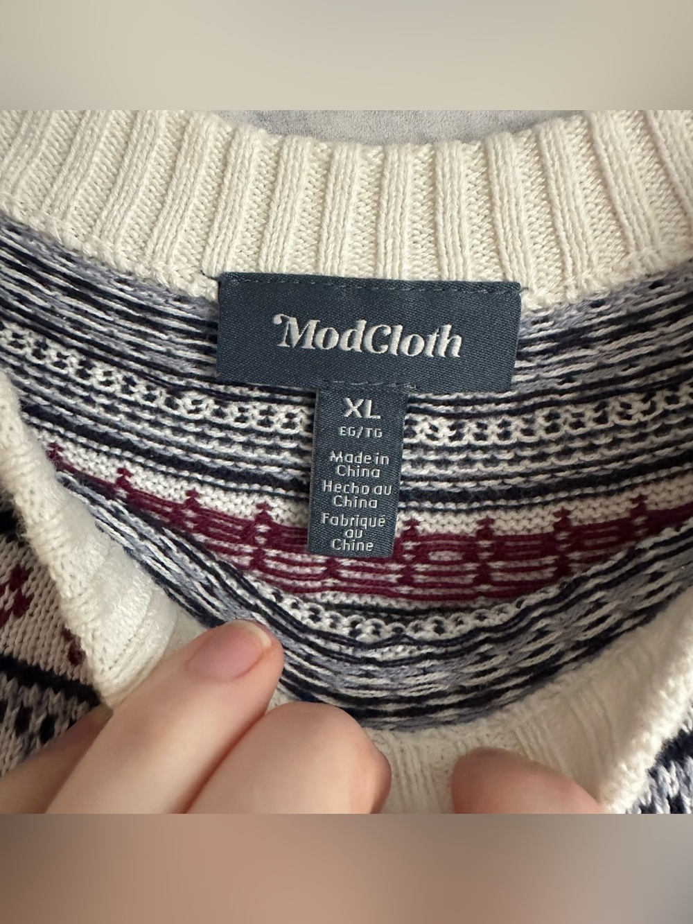 PREOWNED MODCLOTH PHASES OF THE MOON SWEATER COTTON WOMENS SIZE XL - Picture 2 of 5